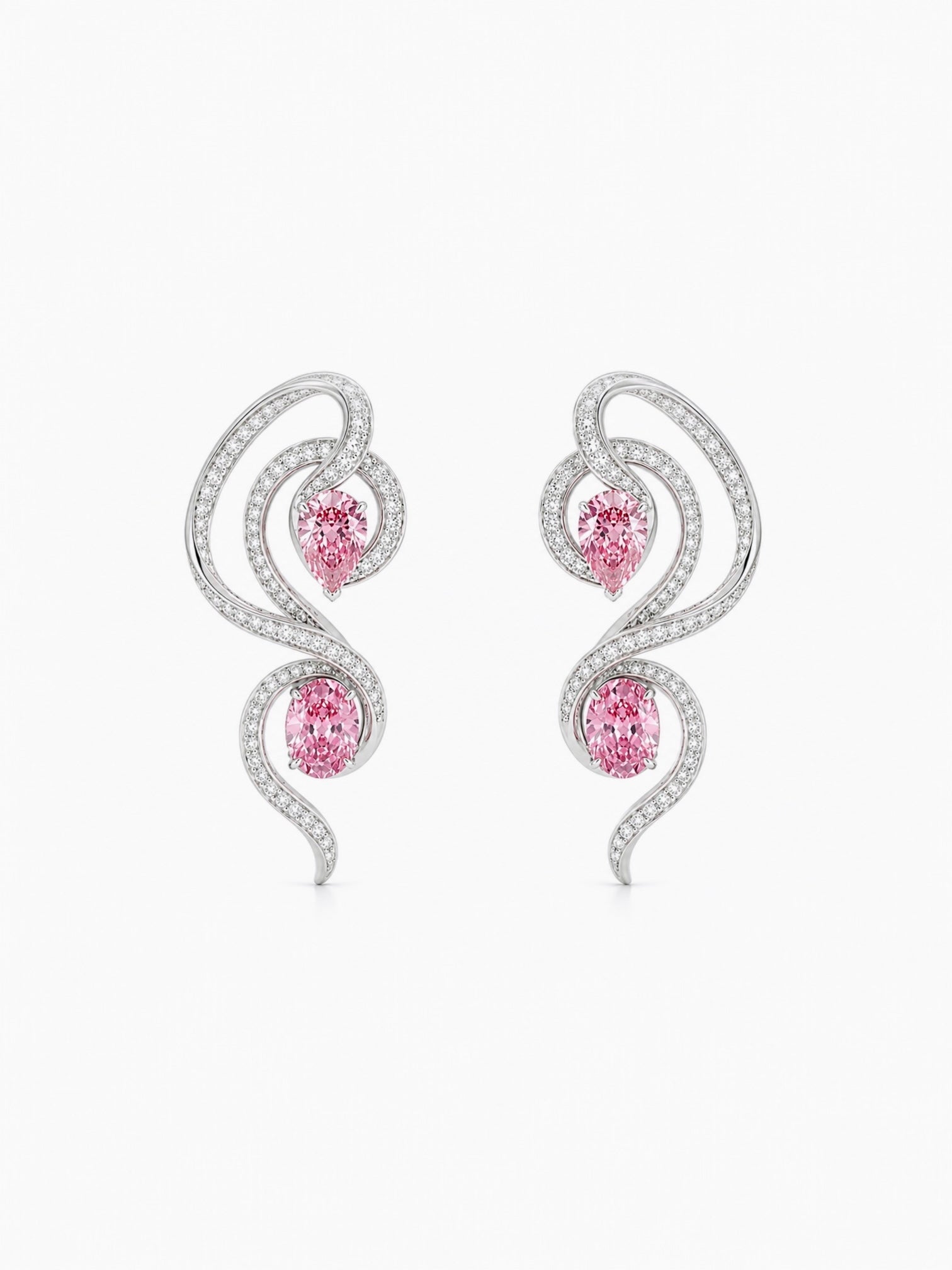 Rosa Wave Drop earrings