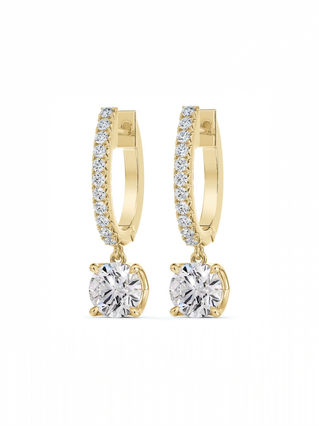 Round Drop hoop earrings
