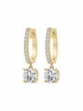 Round Drop hoop earrings