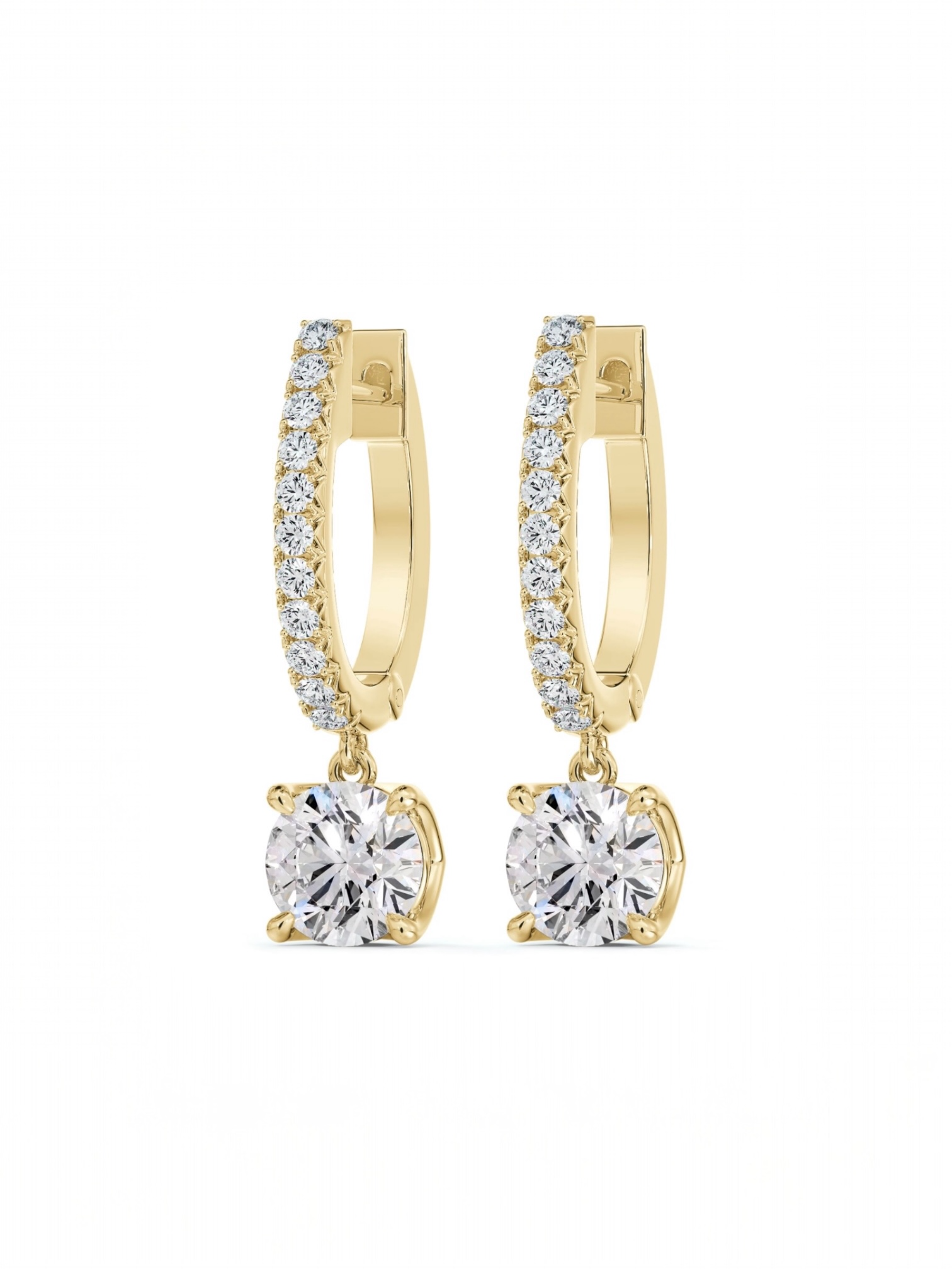 Round Drop hoop earrings