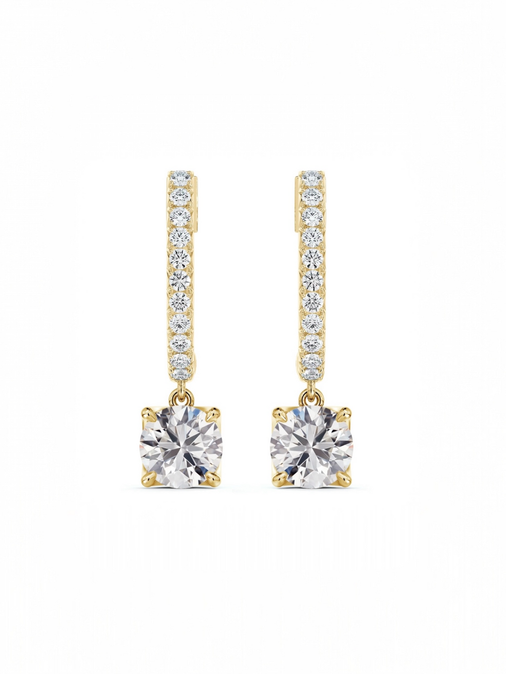 Round Drop hoop earrings