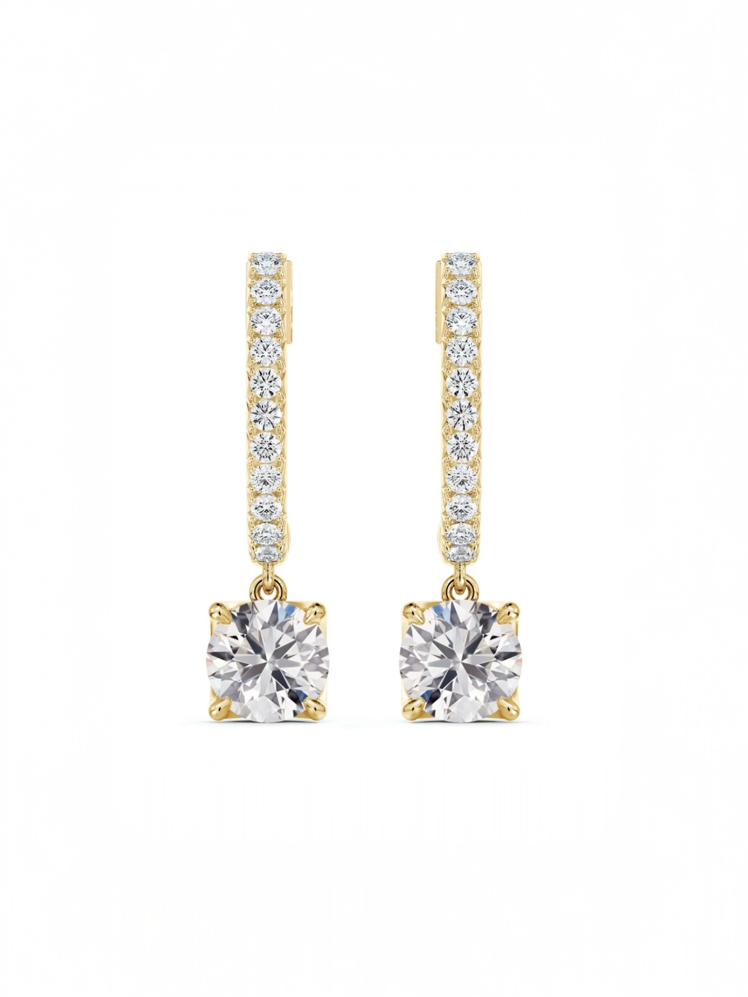 Round Drop hoop earrings