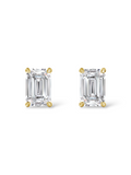 Emerald Cut Solitaire stud earrings