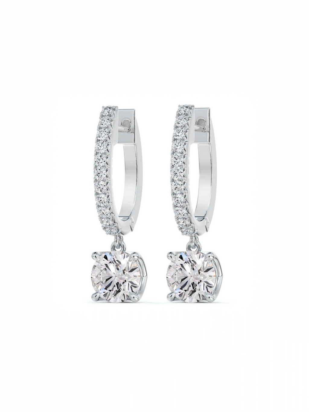 Round Drop hoop earrings