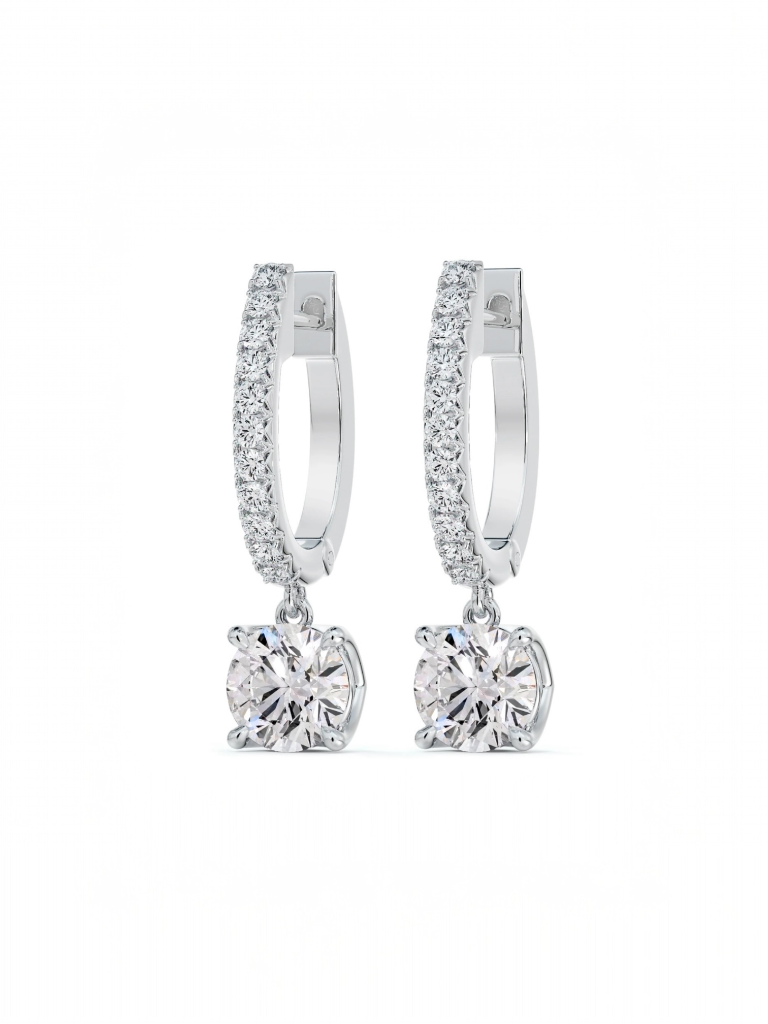 Round Drop hoop earrings