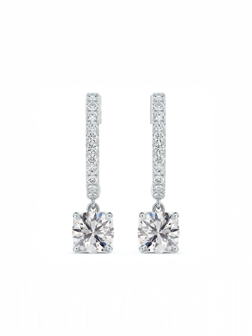 Round Drop hoop earrings