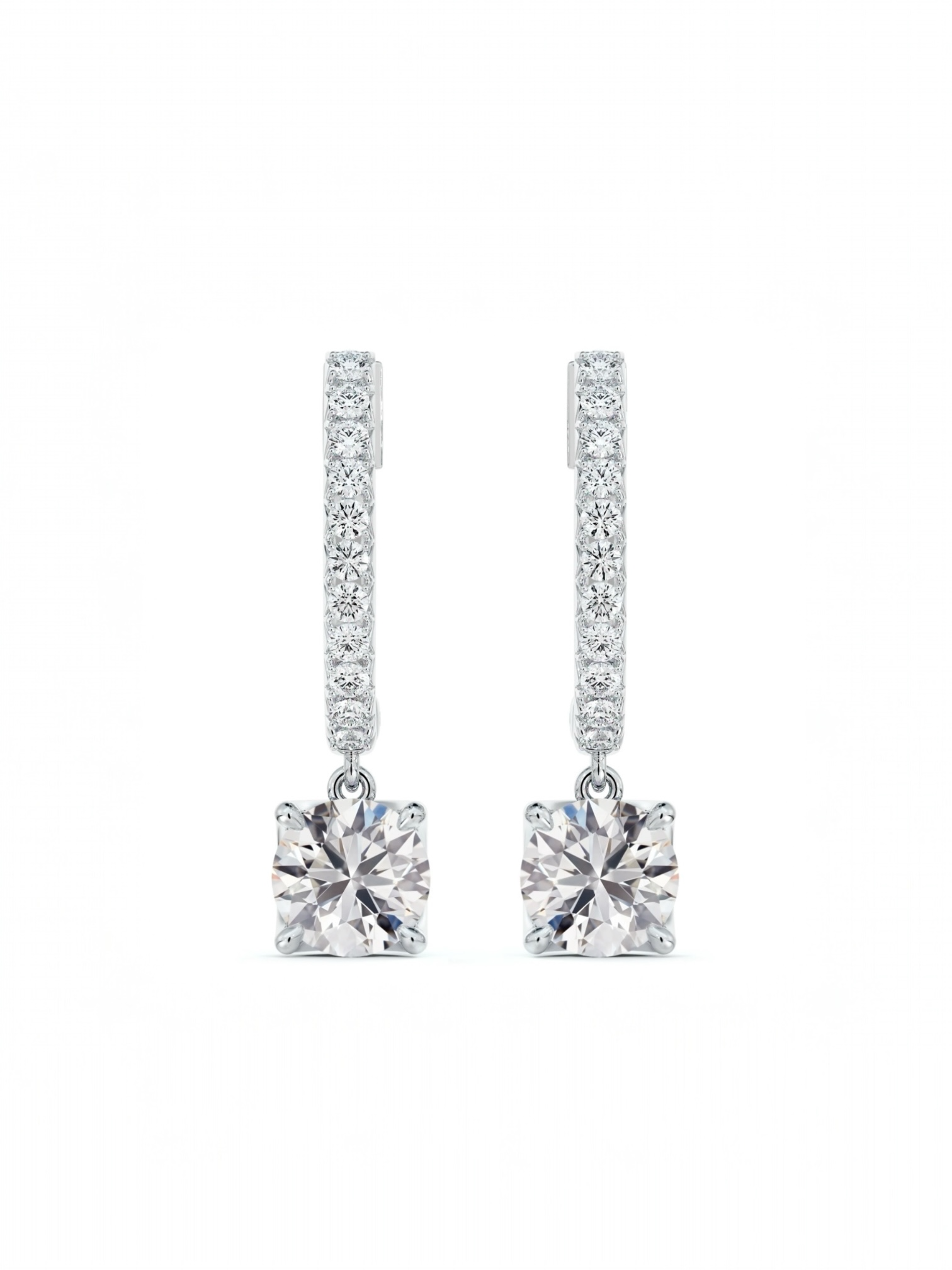 Round Drop hoop earrings