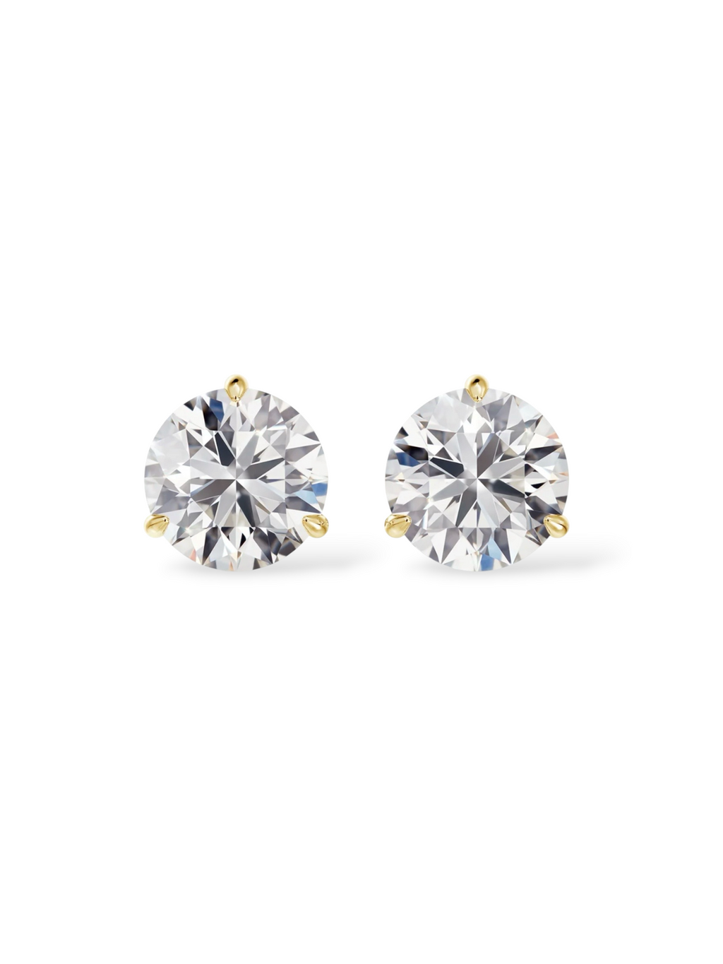 Round Solitaire Stud earrings