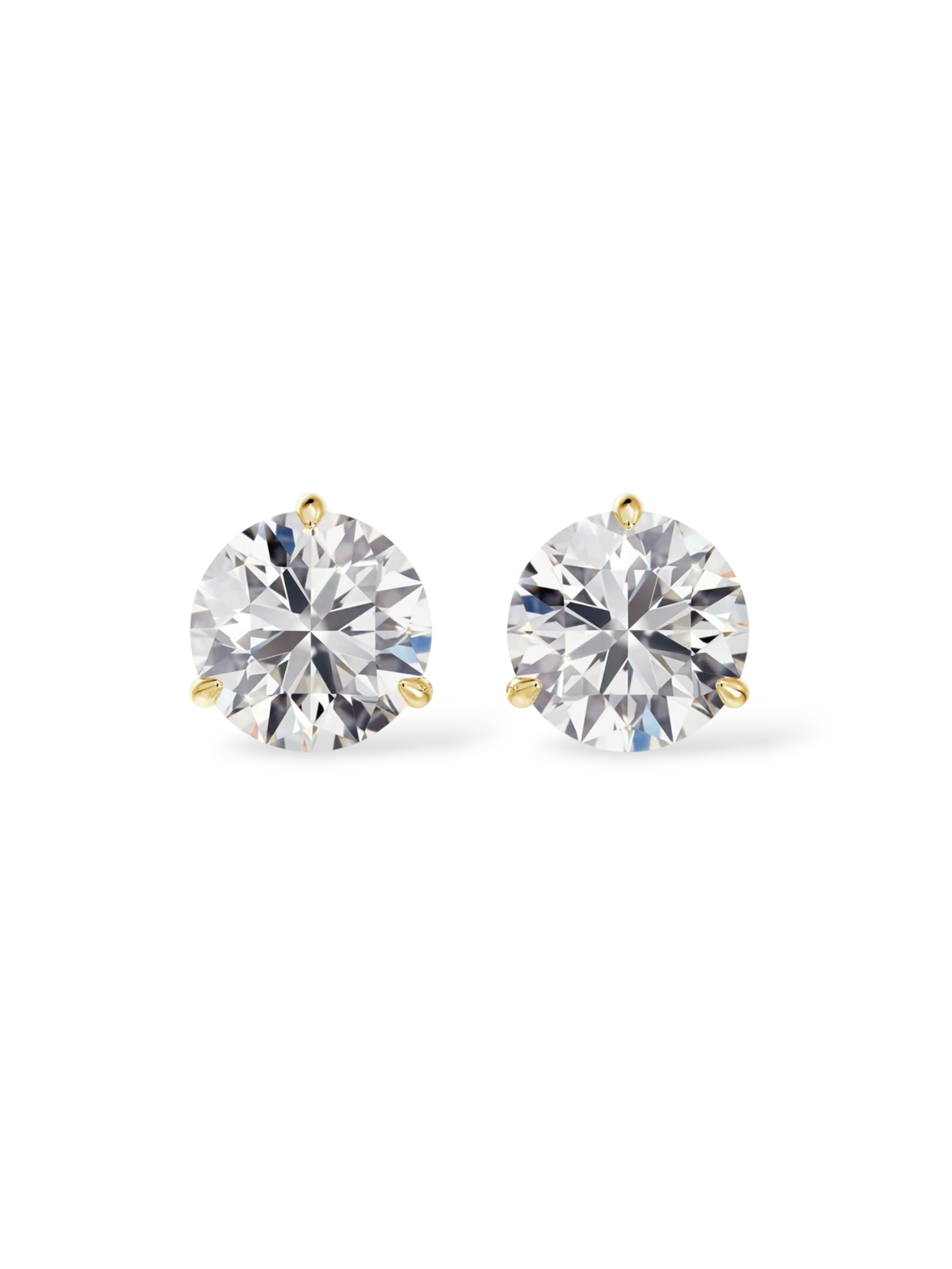Round Solitaire Stud earrings