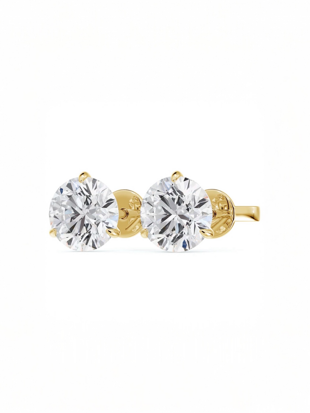 Round Solitaire Stud earrings