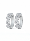 Round Halo Hoop earrings