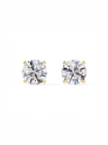 Round Solitaire stud earrings