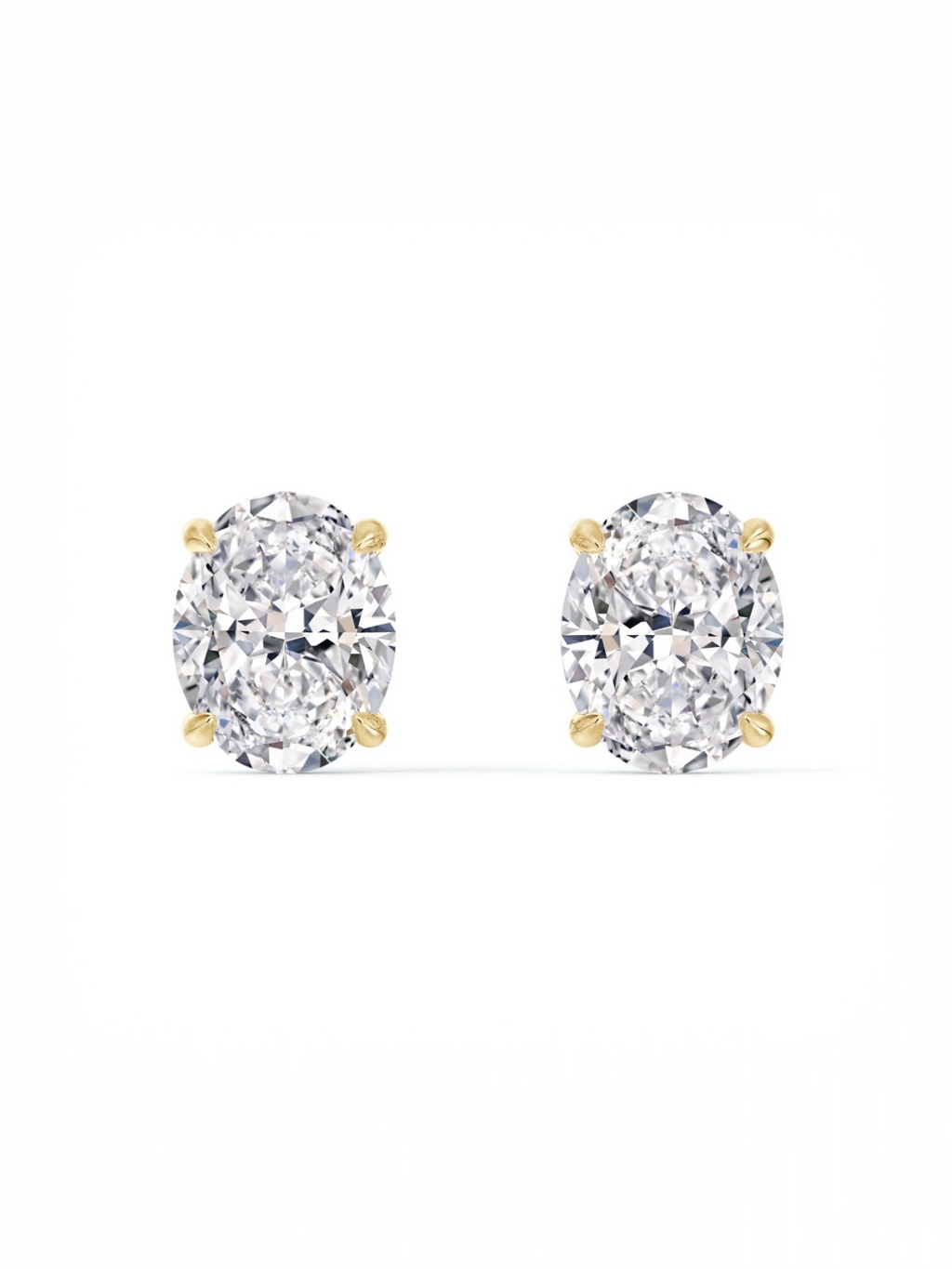Oval Solitaire Stud earrings