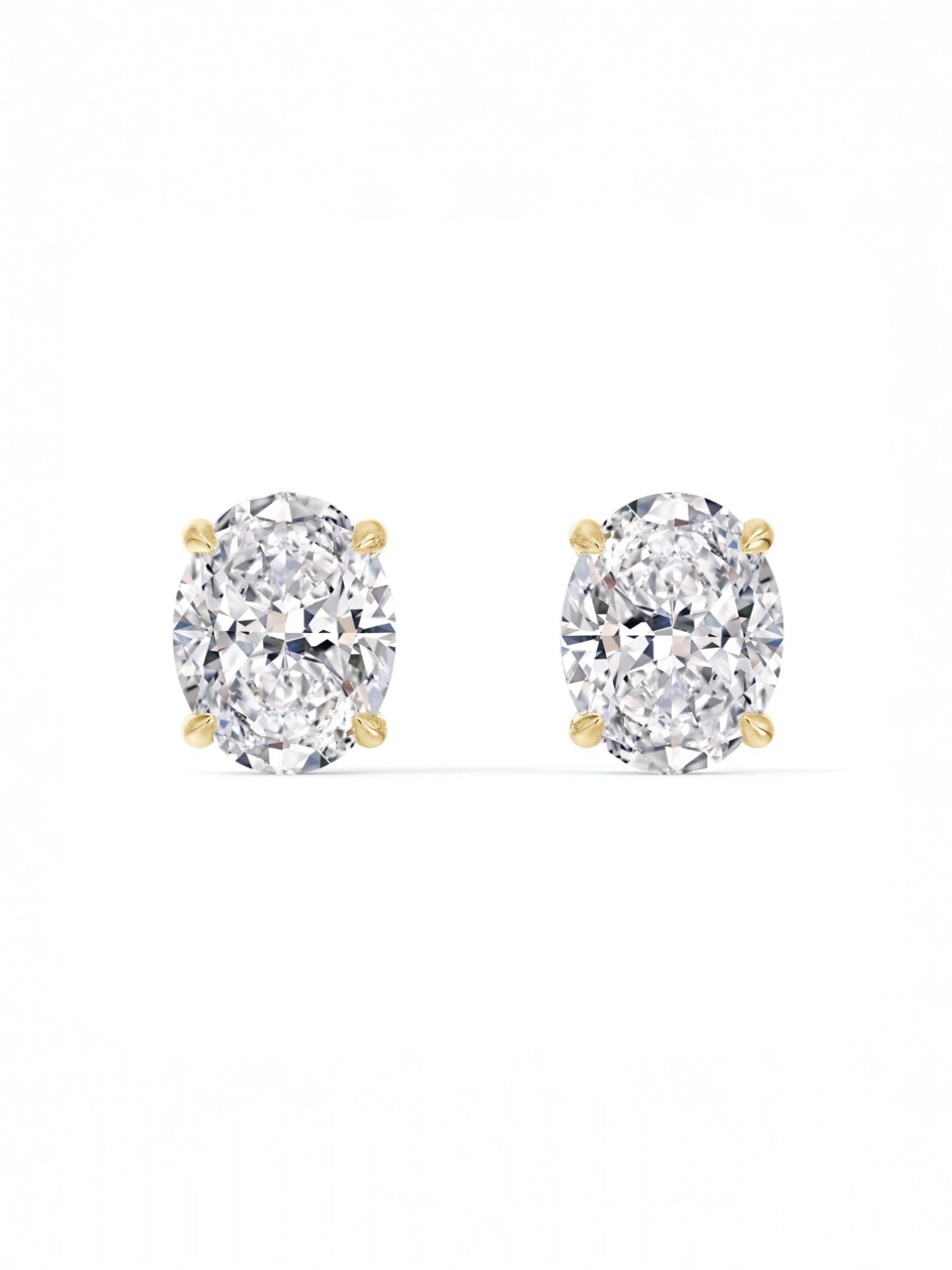 Oval Solitaire Stud earrings