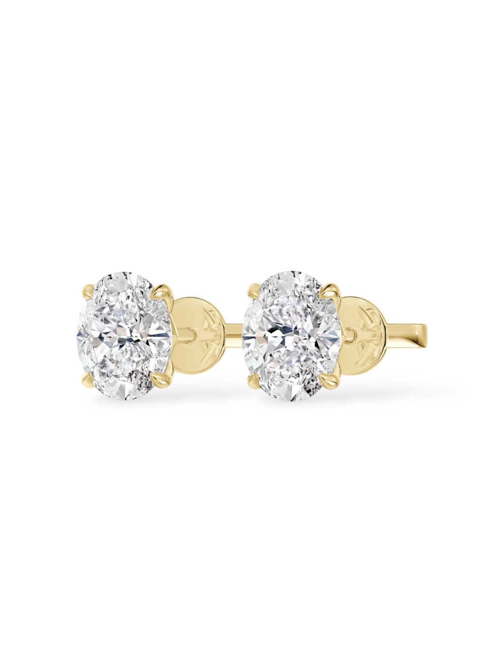 Oval Solitaire Stud earrings