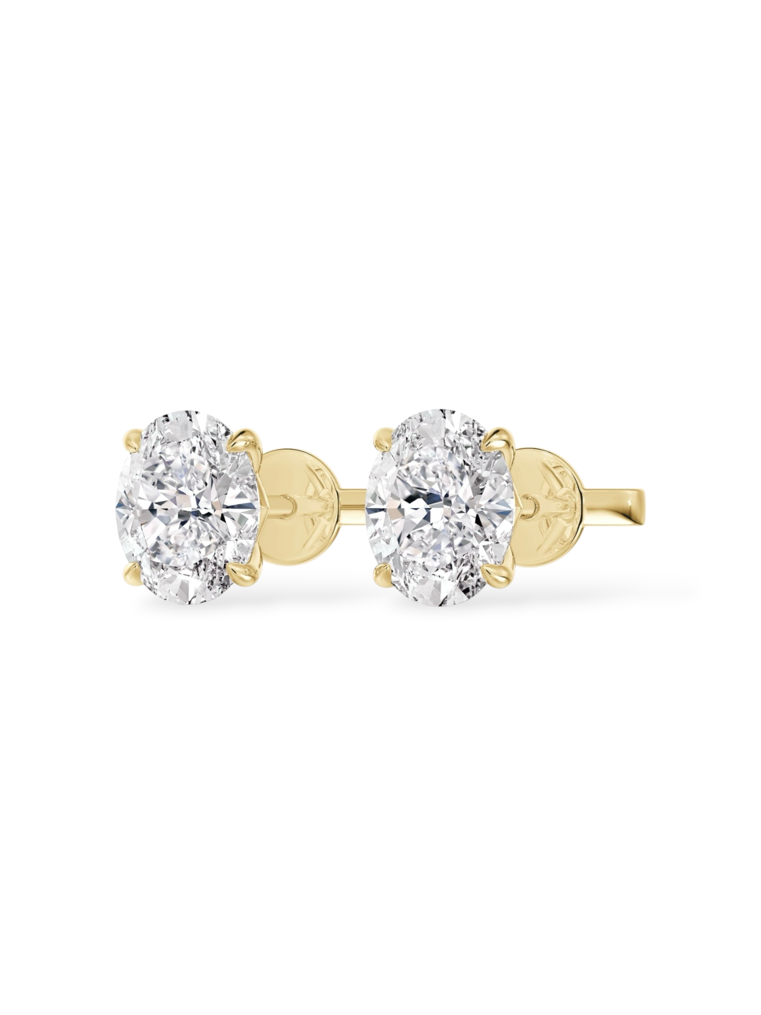 Oval Solitaire Stud earrings