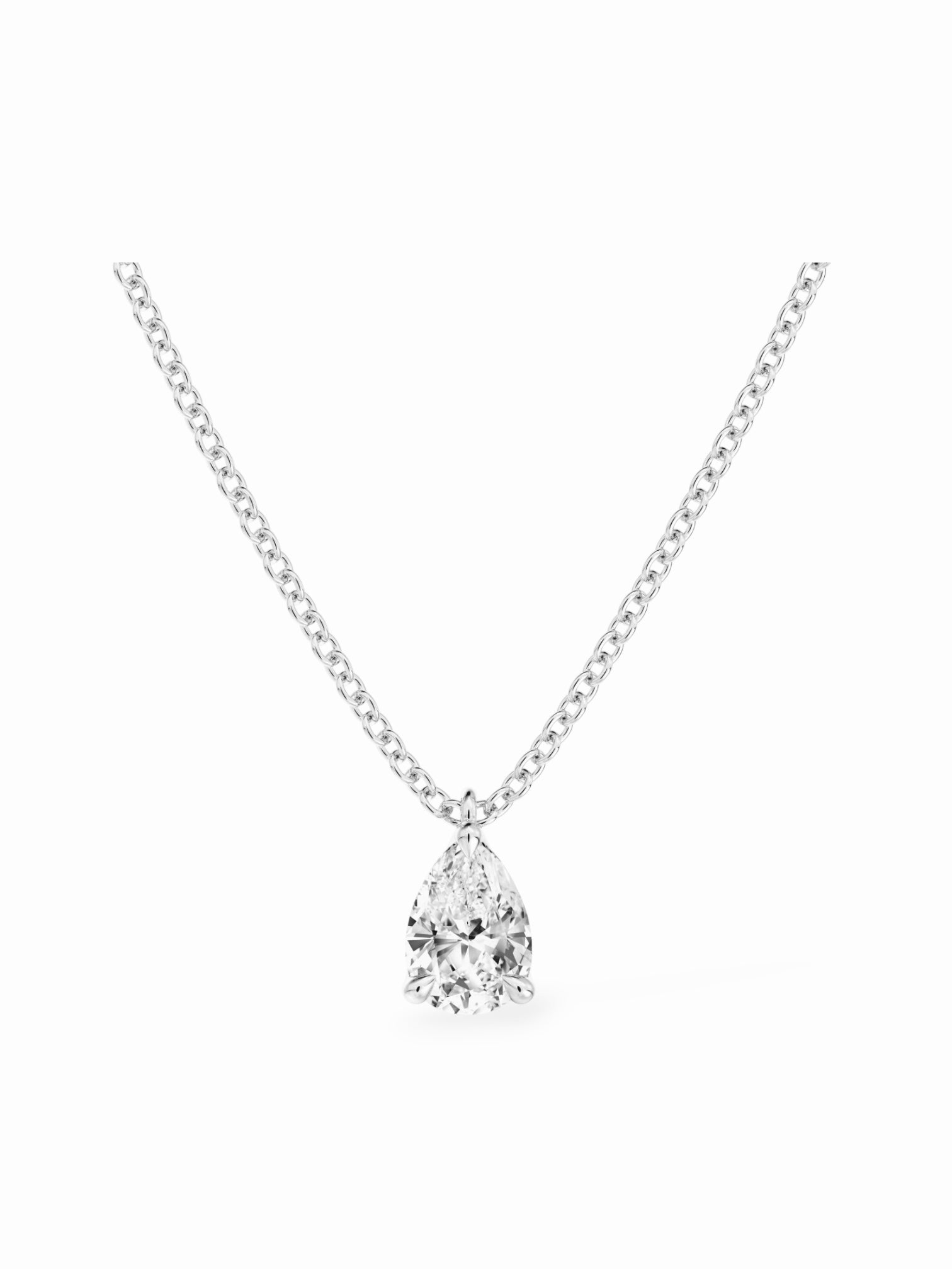 Pear Solitaire pendant