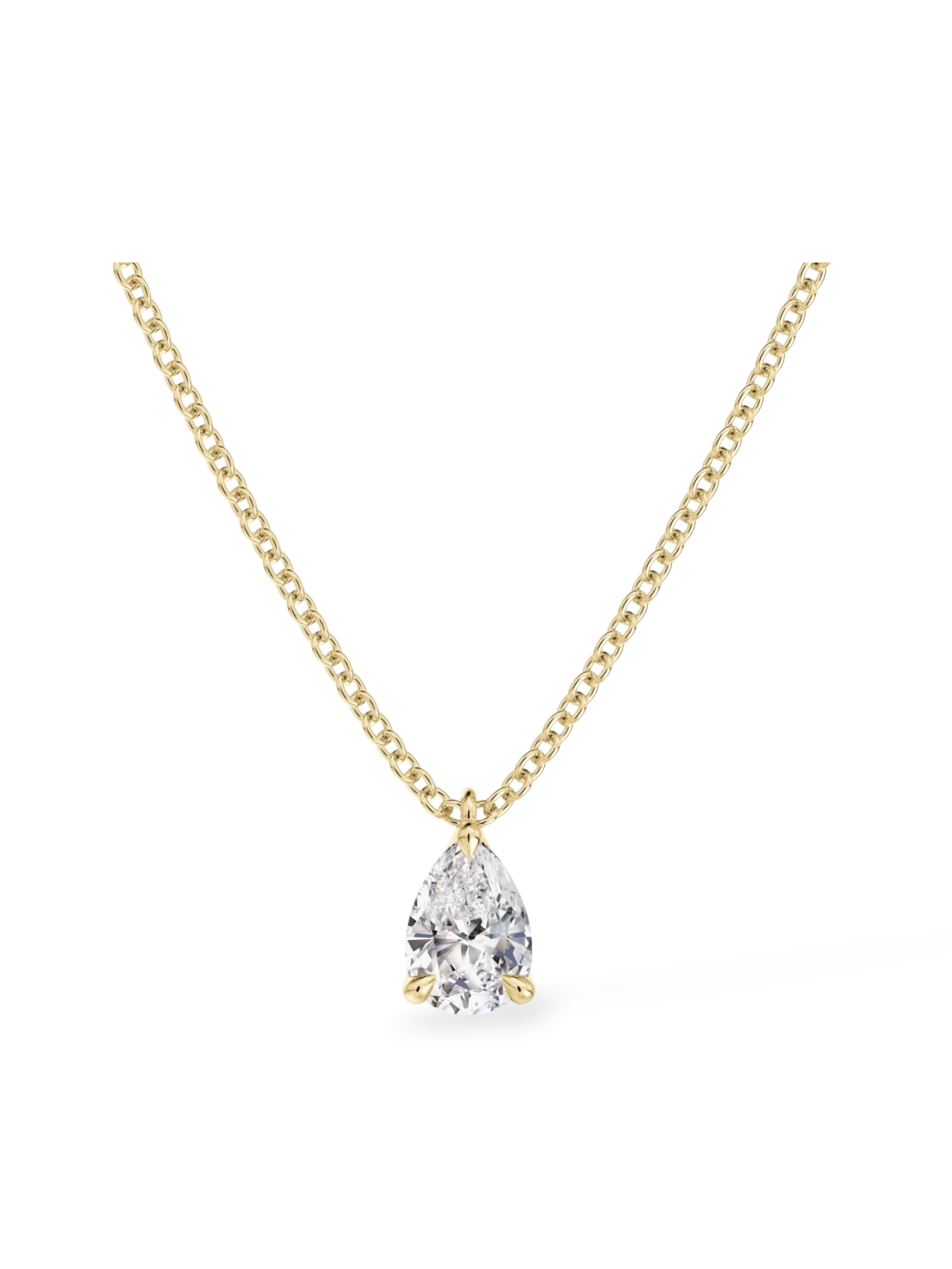 Pear Solitaire pendant