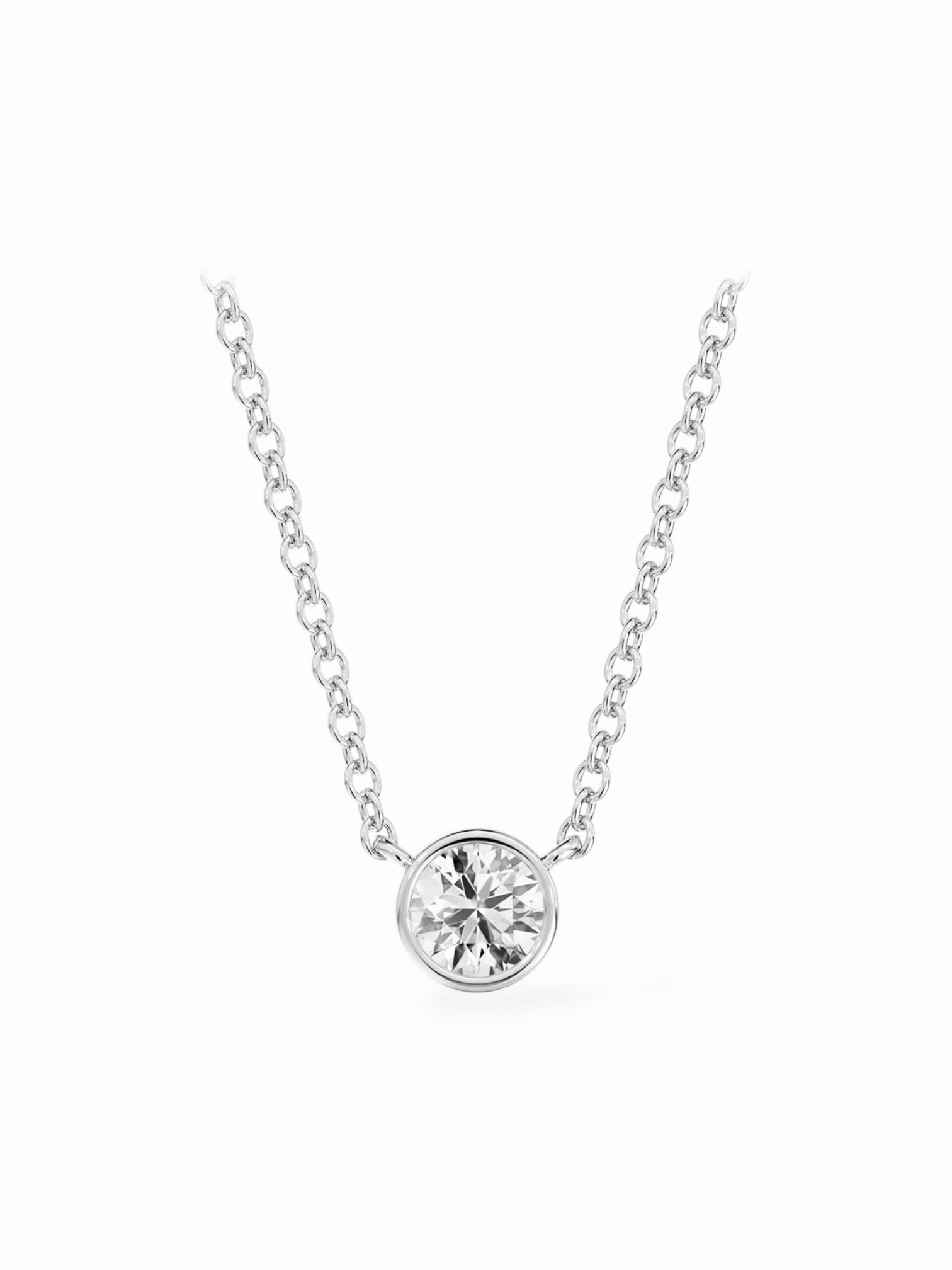 Round Solitaire Bezel Set Pendant