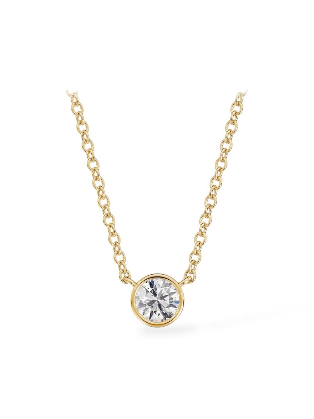Round Solitaire Bezel set pendant