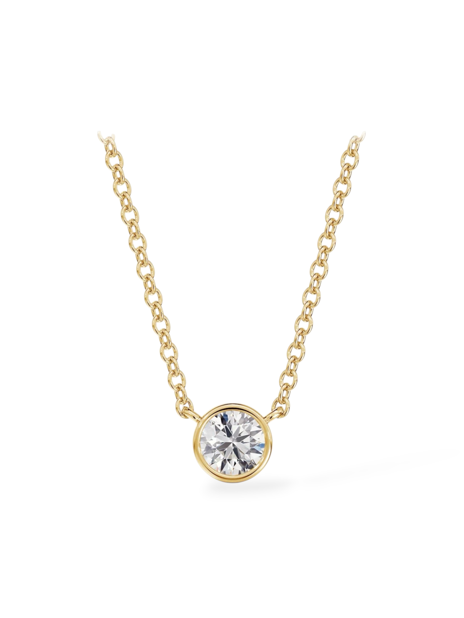 Round Solitaire Bezel set pendant