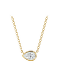 Horizontal Pear Solitaire pendant