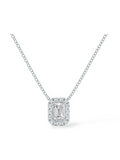 Emerald Cut Halo pendant