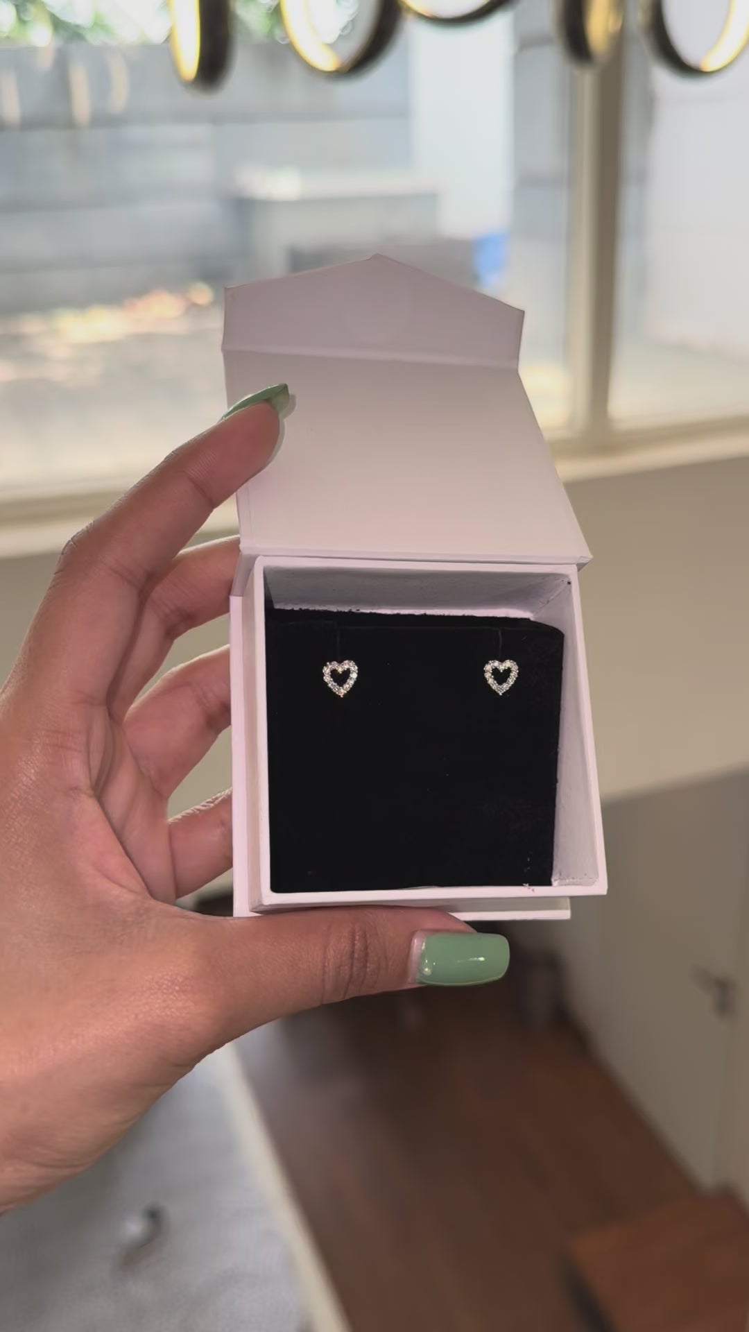 HEART BLING DIAMOND STUDS